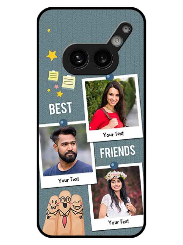 Custom Nothing Phone 2A 5G Custom Glass Phone Case - Sticky Frames And Friendship Design