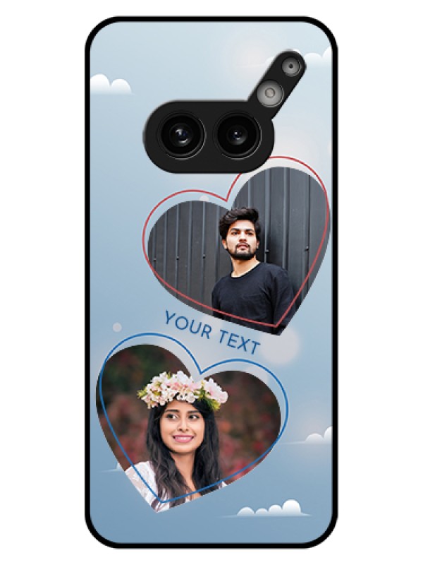 Custom Nothing Phone 2A 5G Custom Glass Phone Case - Blue Color Couple Design