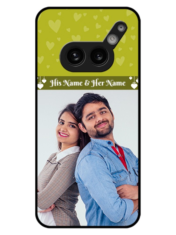 Custom Nothing Phone 2A 5G Custom Glass Phone Case - You & Me Heart Design