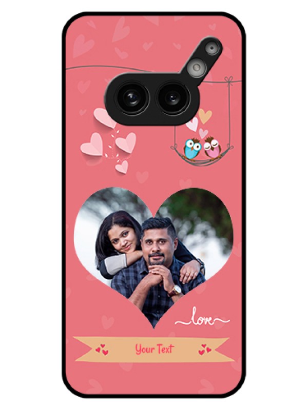 Custom Nothing Phone 2A 5G Custom Glass Phone Case - Peach Color Love Design