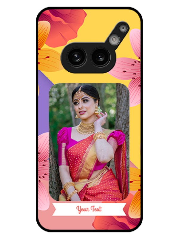 Custom Nothing Phone 2A 5G Custom Glass Phone Case - 3 Image With Vintage Floral Design