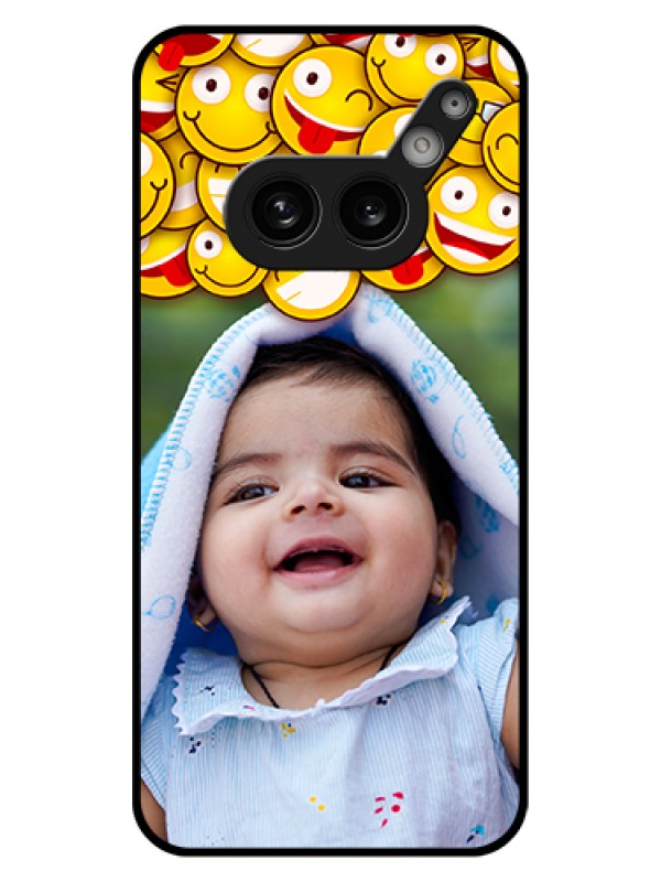 Custom Nothing Phone 2A 5G Custom Glass Phone Case - With Smiley Emoji Design