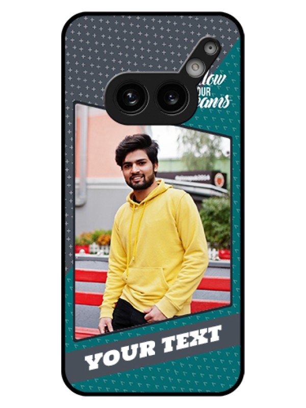 Custom Nothing Phone 2A 5G Custom Glass Phone Case - Background Pattern Design With Quote