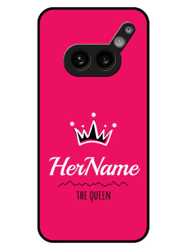 Custom Nothing Phone 2A 5G Custom Glass Phone Case - Queen With Name Design