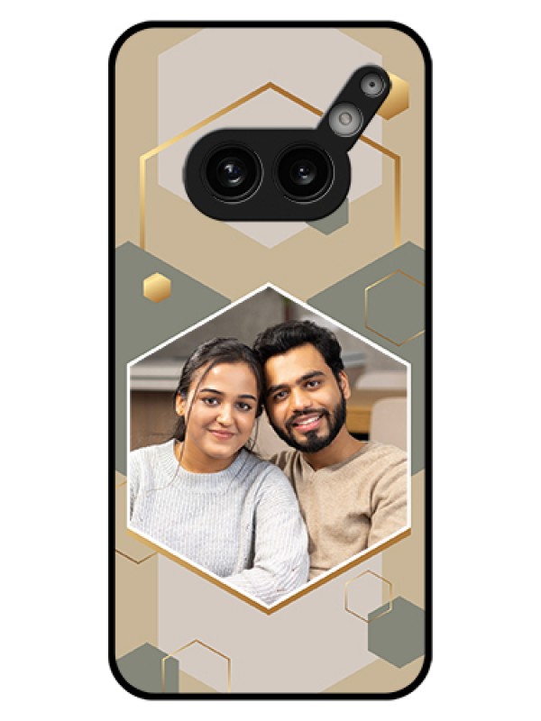 Custom Nothing Phone 2A 5G Custom Glass Phone Case - Stylish Hexagon Pattern Design
