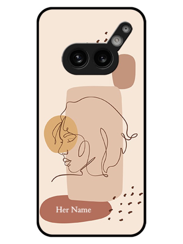 Custom Nothing Phone 2A 5G Custom Glass Phone Case - Calm Woman Line Art Design