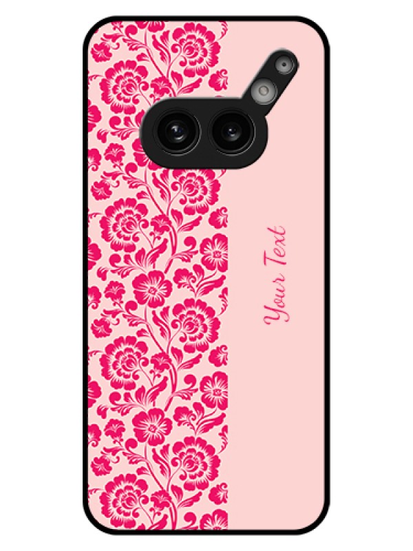 Custom Nothing Phone 2A 5G Custom Glass Phone Case - Attractive Floral Pattern Design
