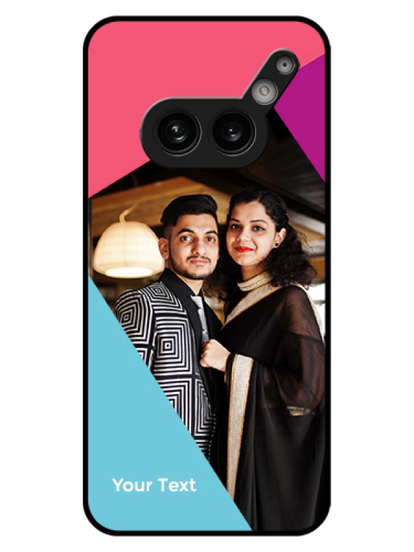 Custom Nothing Phone 2A 5G Custom Glass Phone Case - Stacked Triple Colour Design
