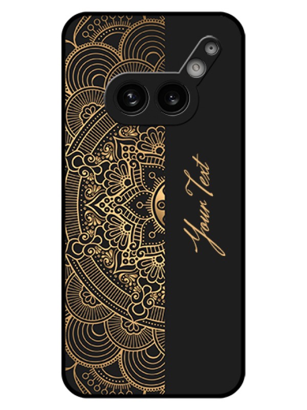 Custom Nothing Phone 2A 5G Custom Glass Phone Case - Mandala Art With Custom Text Design