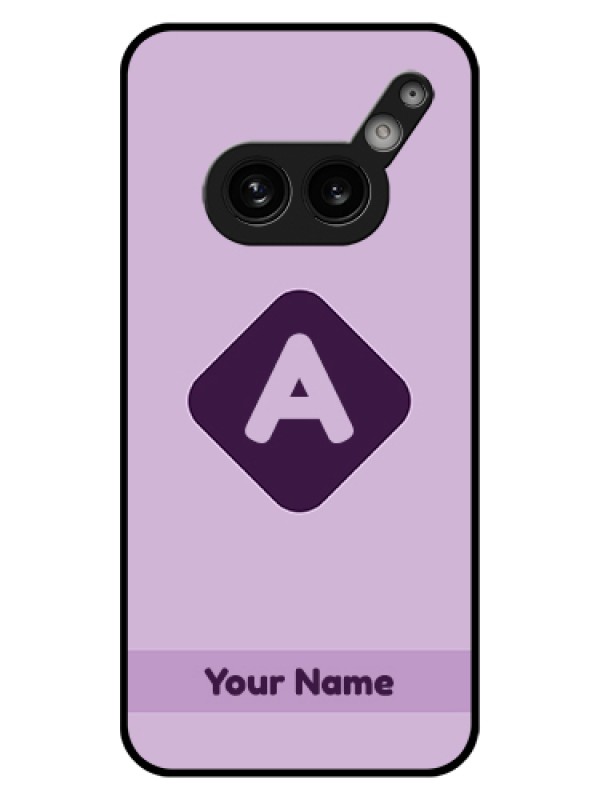 Custom Nothing Phone 2A 5G Custom Glass Phone Case - Custom Letter In Curved Badge Design