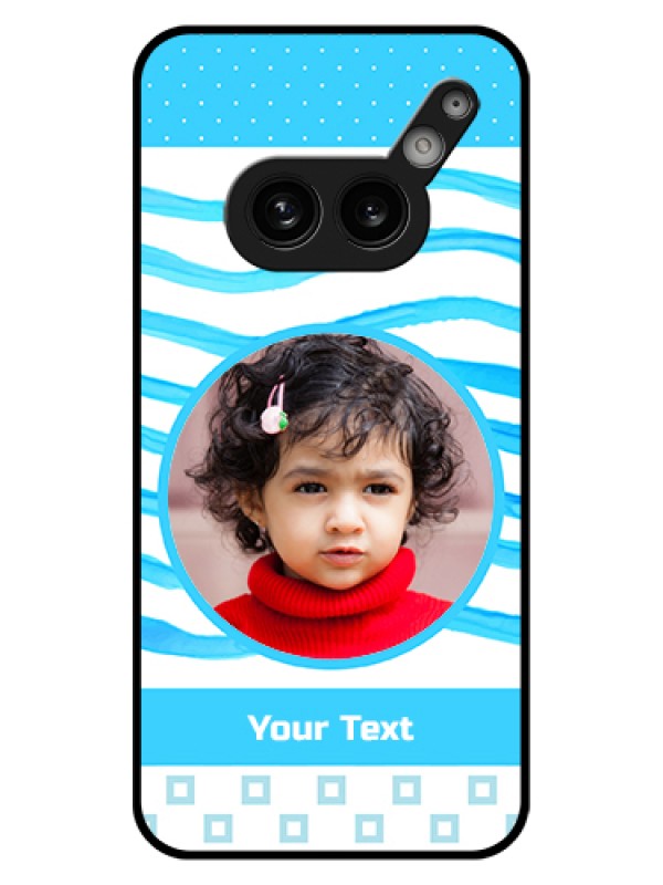 Custom Nothing Phone 2A Plus Custom Glass Phone Case - Simple Blue Case Design