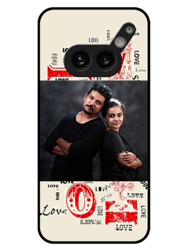 Custom Nothing Phone 2A Plus Custom Glass Phone Case - Trendy Love Design Case