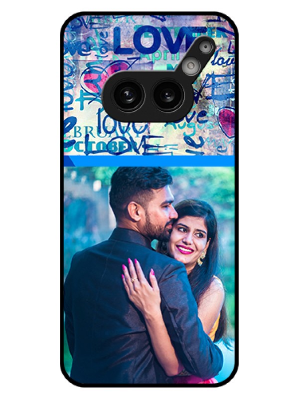 Custom Nothing Phone 2A Plus Custom Glass Phone Case - Colorful Love Design