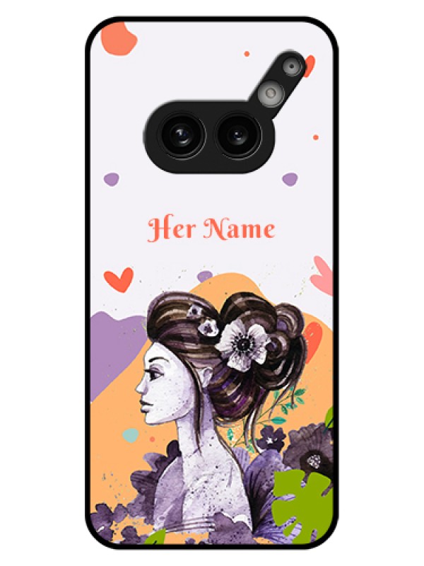 Custom Nothing Phone 2A Plus Custom Glass Phone Case - Woman And Nature Design