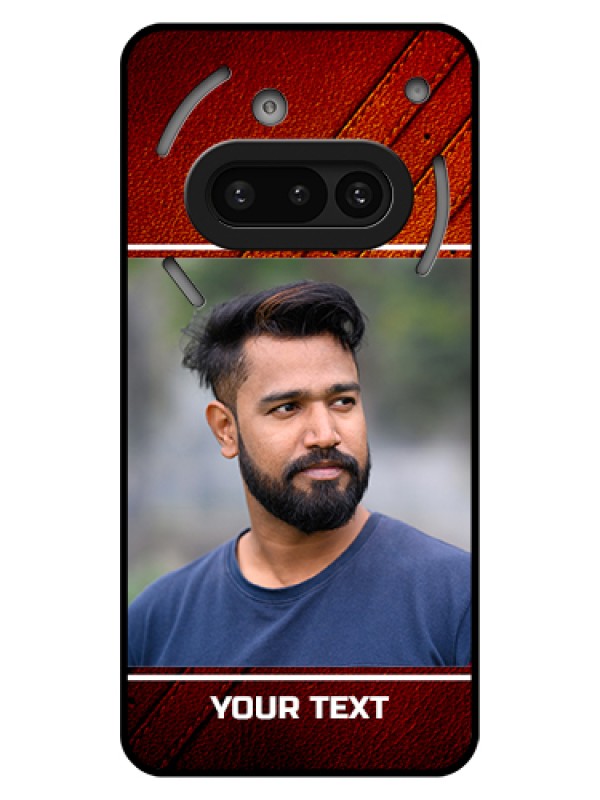 Custom Nothing Phone 3A 5G Custom Glass Phone Case - Leather Phone Case Design