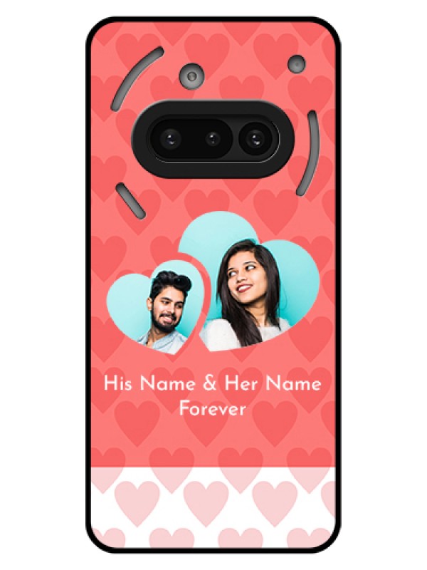 Custom Nothing Phone 3A 5G Custom Glass Phone Case - Couple Pic Upload Design