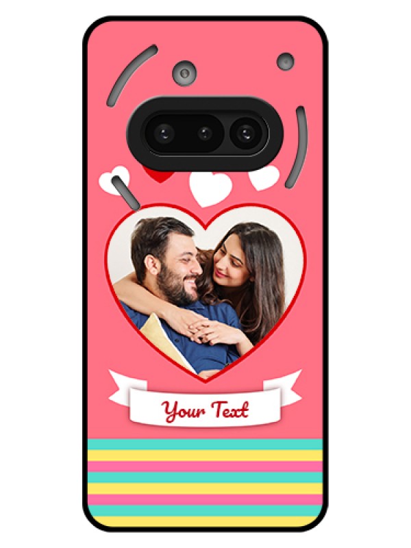 Custom Nothing Phone 3A 5G Custom Glass Phone Case - Love Shapes Doodle Design