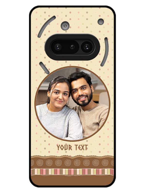 Custom Nothing Phone 3A 5G Custom Glass Phone Case - Brown Dotted Mobile Case Design