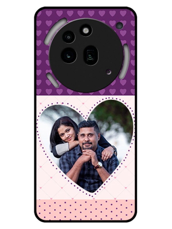 Custom Nothing Phone 3A Pro 5G Custom Glass Phone Case - Violet Love Dots Design