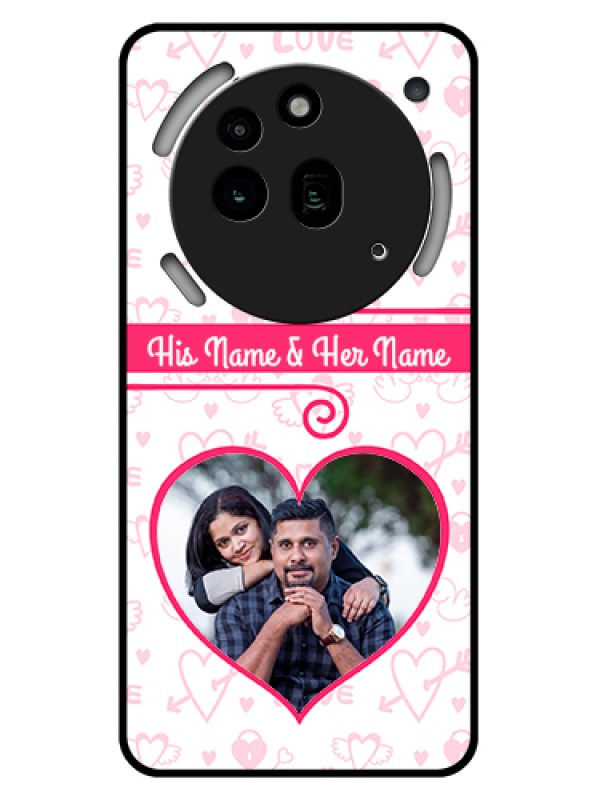 Custom Nothing Phone 3A Pro 5G Custom Glass Phone Case - Heart Shape Love Design