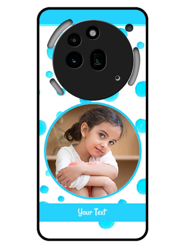 Custom Nothing Phone 3A Pro 5G Custom Glass Phone Case - Blue Bubbles Pattern Design