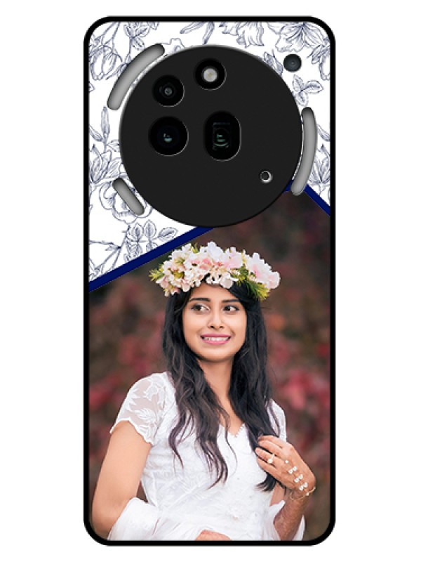 Custom Nothing Phone 3A Pro 5G Custom Glass Phone Case - Classy Floral Design
