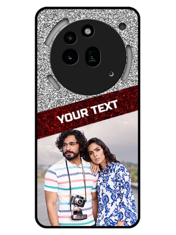 Custom Nothing Phone 3A Pro 5G Custom Glass Phone Case - Image Holder With Glitter Strip Design