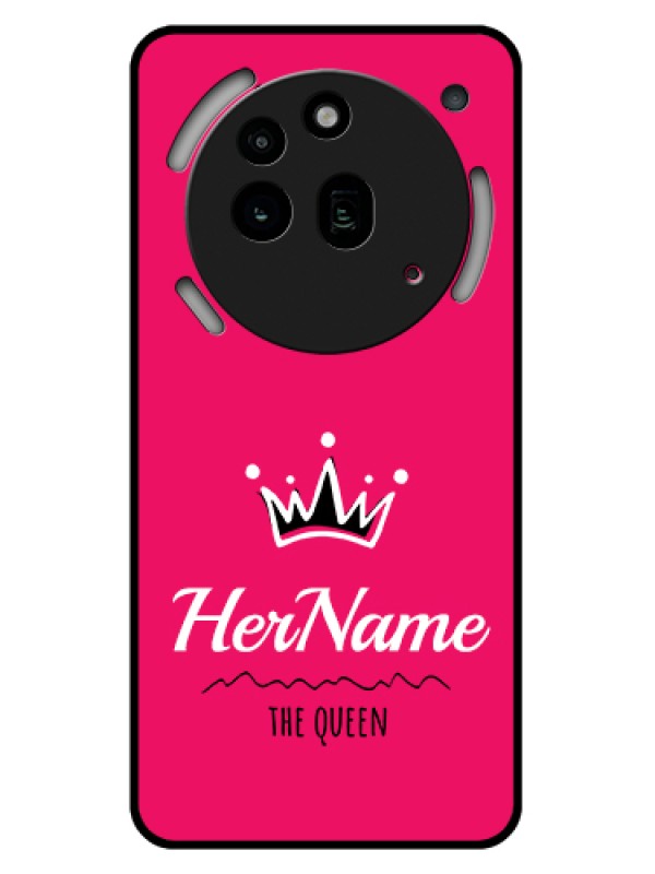 Custom Nothing Phone 3A Pro 5G Custom Glass Phone Case - Queen With Name Design