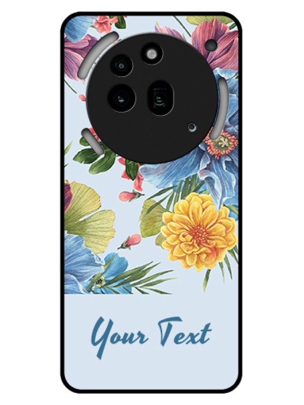 Custom Nothing Phone 3A Pro 5G Custom Glass Phone Case - Stunning Watercolored Flowers Painting Design