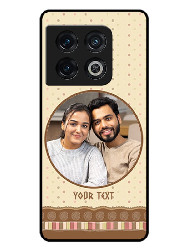 Custom OnePlus 10 Pro 5G Custom Glass Mobile Case - Brown Dotted Mobile Case Design