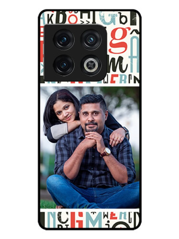 Custom OnePlus 10 Pro 5G Personalized Glass Phone Case - Alphabet Design