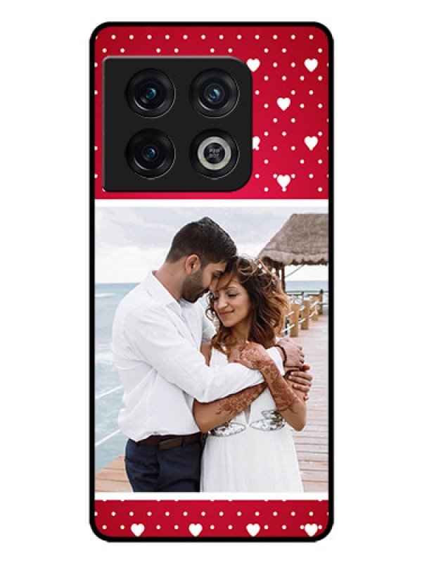 Custom OnePlus 10 Pro 5G Photo Printing on Glass Case - Hearts Mobile Case Design