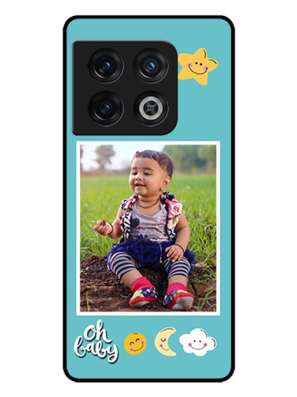 Custom OnePlus 10 Pro 5G Personalized Glass Phone Case - Smiley Kids Stars Design