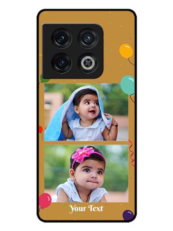 Custom OnePlus 10 Pro 5G Personalized Glass Phone Case - Image Holder with Birthday Celebrations Design