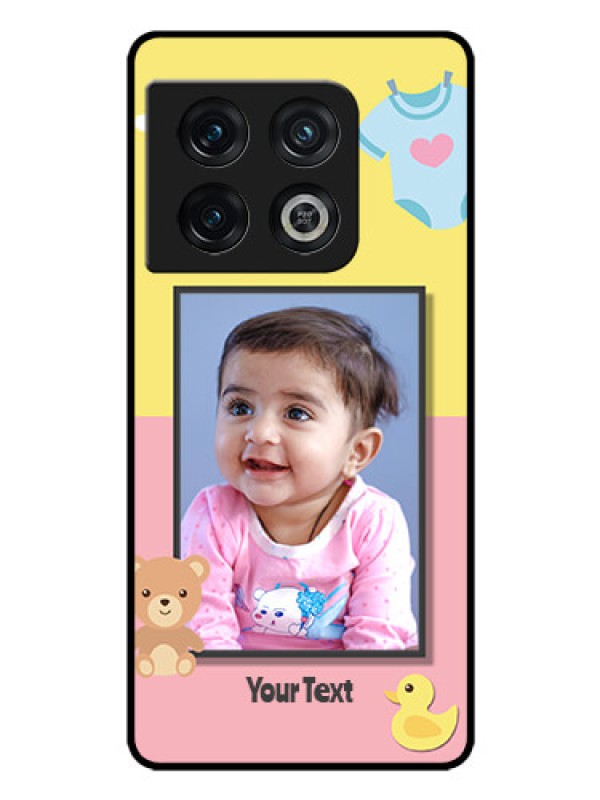 Custom OnePlus 10 Pro 5G Photo Printing on Glass Case - Kids 2 Color Design