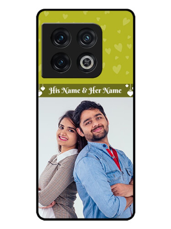 Custom OnePlus 10 Pro 5G Custom Glass Phone Case - You & Me Heart Design