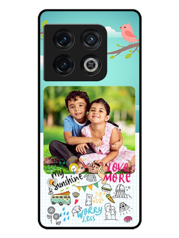 Custom OnePlus 10 Pro 5G Photo Printing on Glass Case - Doodle love Design