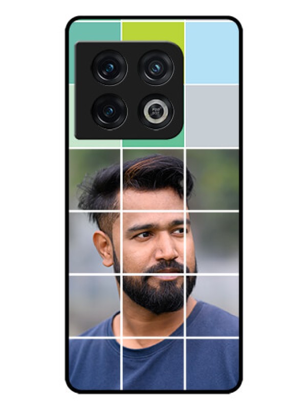 Custom OnePlus 10 Pro 5G Photo Printing on Glass Case - with white box pattern