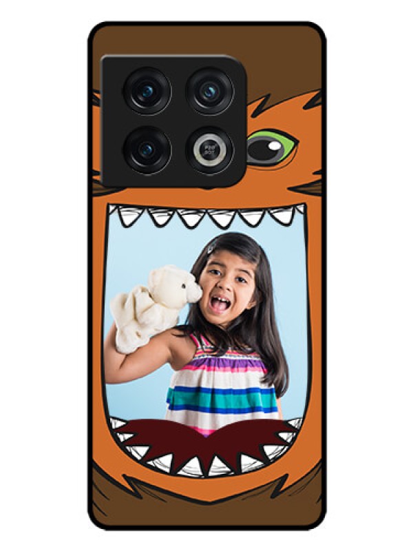 Custom OnePlus 10 Pro 5G Photo Printing on Glass Case - Owl Monster Back Case Design