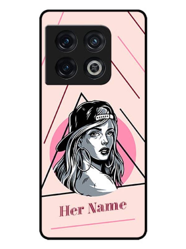 Custom OnePlus 10 Pro 5G Personalized Glass Phone Case - Rockstar Girl Design