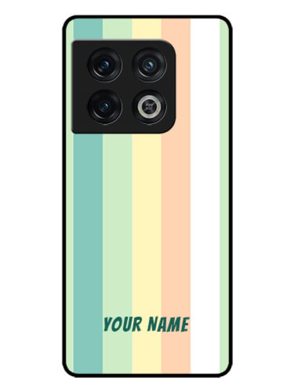 Custom OnePlus 10 Pro 5G Photo Printing on Glass Case - Multi-colour Stripes Design