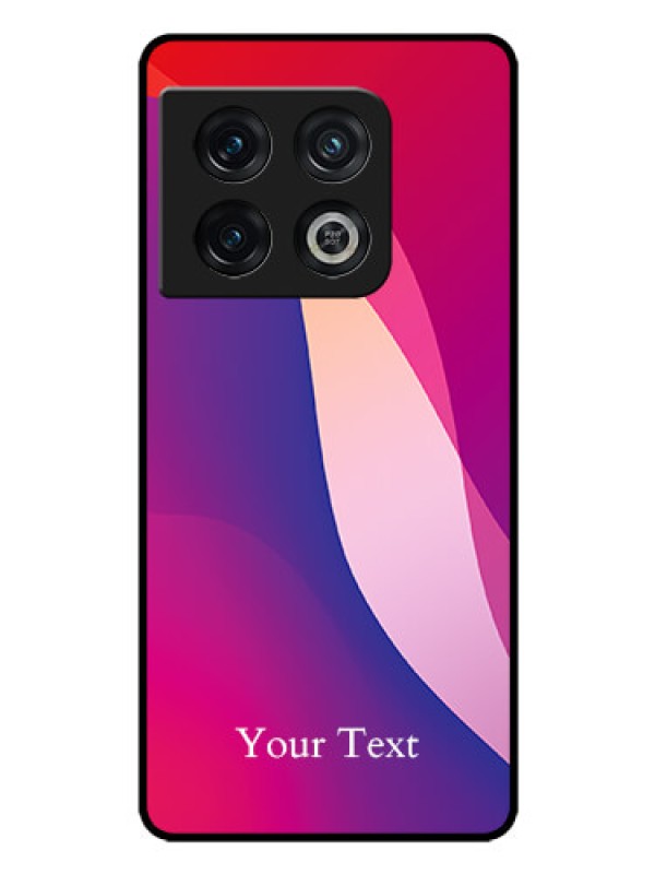 Custom OnePlus 10 Pro 5G Personalized Glass Phone Case - Digital abstract Overlap Design