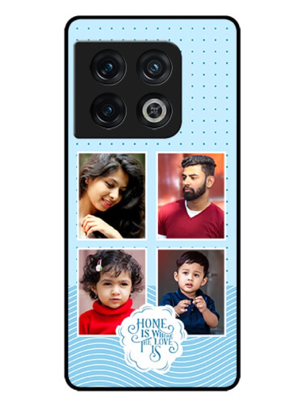 Custom OnePlus 10 Pro 5G Custom Glass Phone Case - Cute love quote with 4 pic upload Design