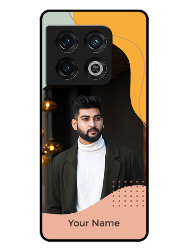 Custom OnePlus 10 Pro 5G Personalized Glass Phone Case - Tri-coloured overlay design