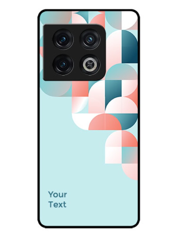 Custom OnePlus 10 Pro 5G Custom Glass Phone Case - Stylish Semi-circle Pattern Design