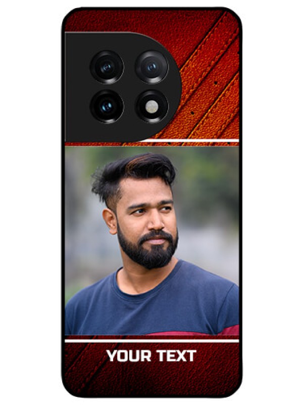 Custom OnePlus 11 5G Personalized Glass Phone Case - Leather Phone Case Design