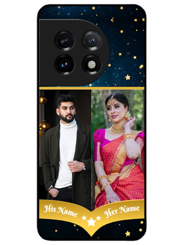 Custom OnePlus 11 5G Custom Glass Phone Case - Galaxy Stars Backdrop Design