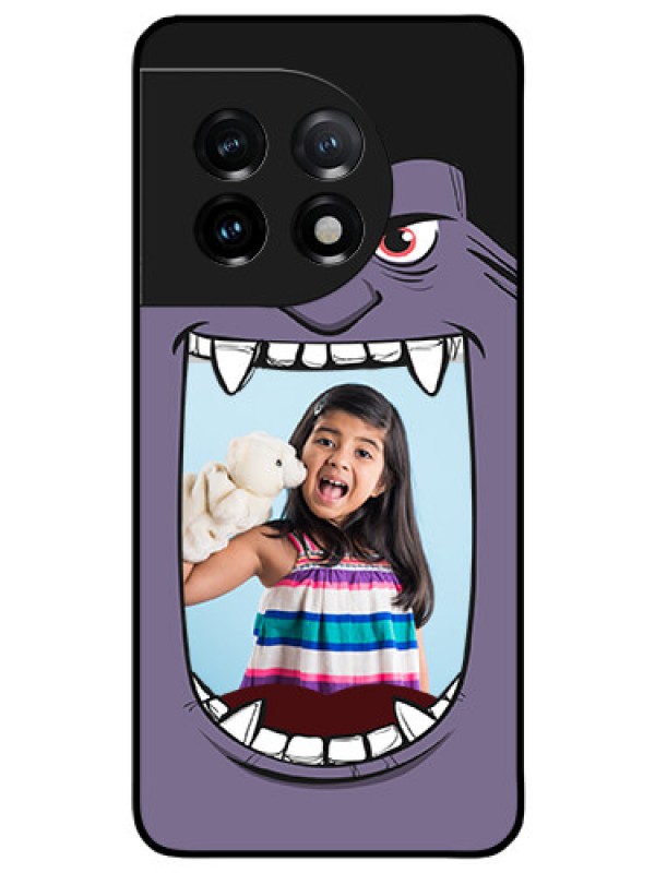 Custom OnePlus 11 5G Custom Glass Phone Case - Angry Monster Design