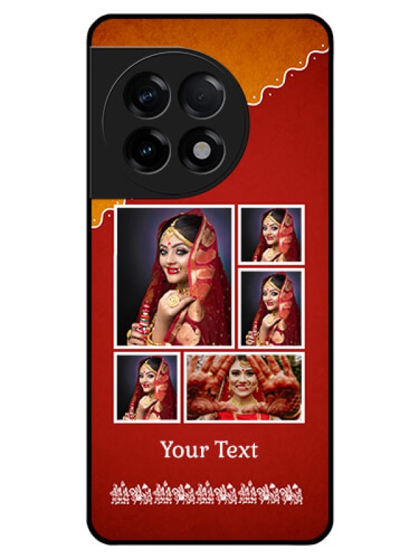 Custom OnePlus 11R 5G Personalized Glass Phone Case - Wedding Pic Upload Design