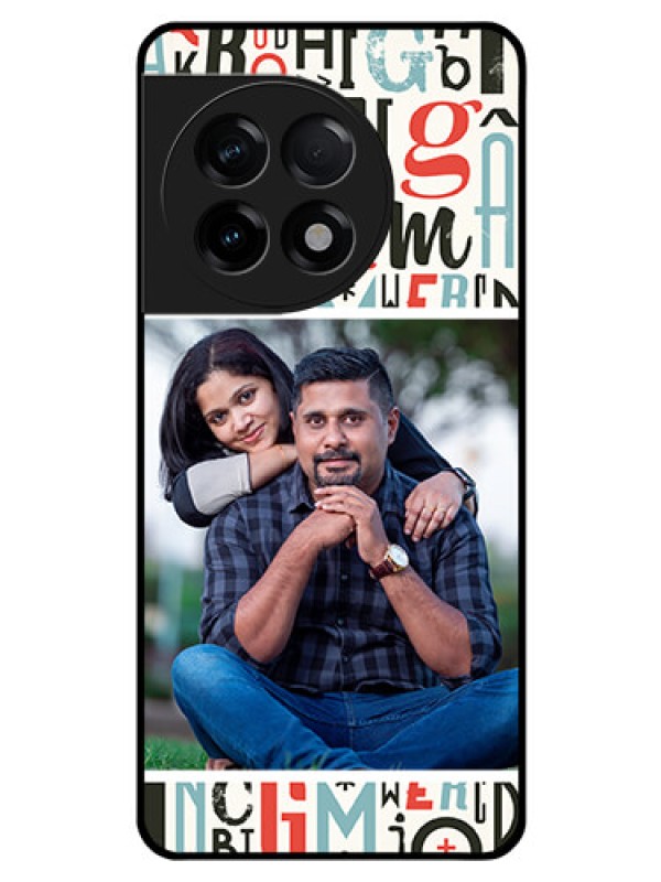 Custom OnePlus 11R 5G Personalized Glass Phone Case - Alphabet Design
